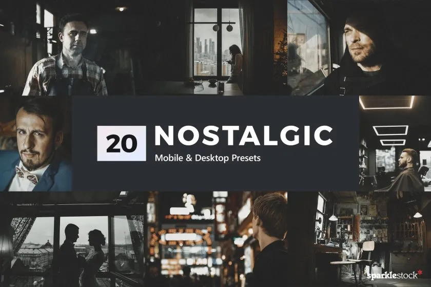 怀旧电影胶片Lightroom预设APP预设和LUT预设 20 Nostalgic Lightroom Presets & LUT