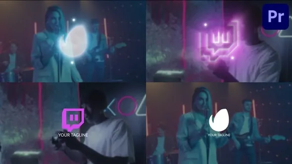 小束圆点光效旋转式演绎彩色柔和灯光徽标LOGO动画PR模板 Soft Light Logo for Premiere Pro