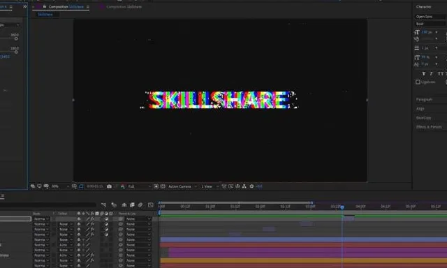 AE创建简单故障文本动画工作流程视频教程
