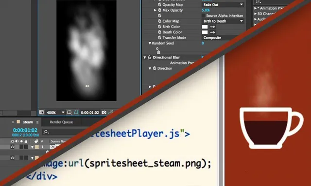 AE蒸汽页面特效制作视频教程 Creating an Animated Steam Sprite Sheet with After Effects