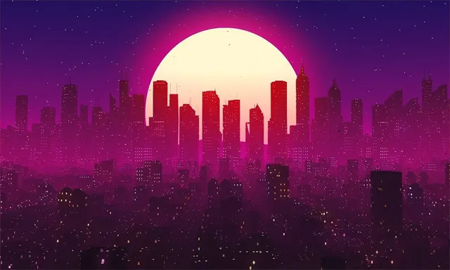 AE与C4D复古城市循环动画实例制作视频教程