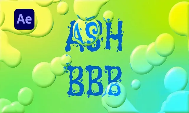 AE液体文字图形效果动画教程