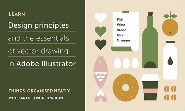 AI初学者创建简单可爱矢量图形元素工作流程视频教程