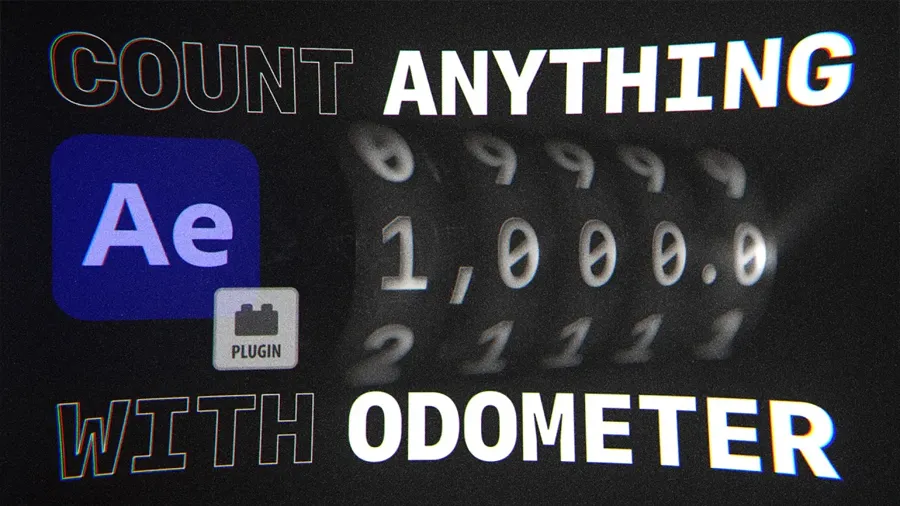 AE文字图形字母数字滚动翻转动画AE插件 Odometer v1.2 Win/Mac汉化版 + 使用教程