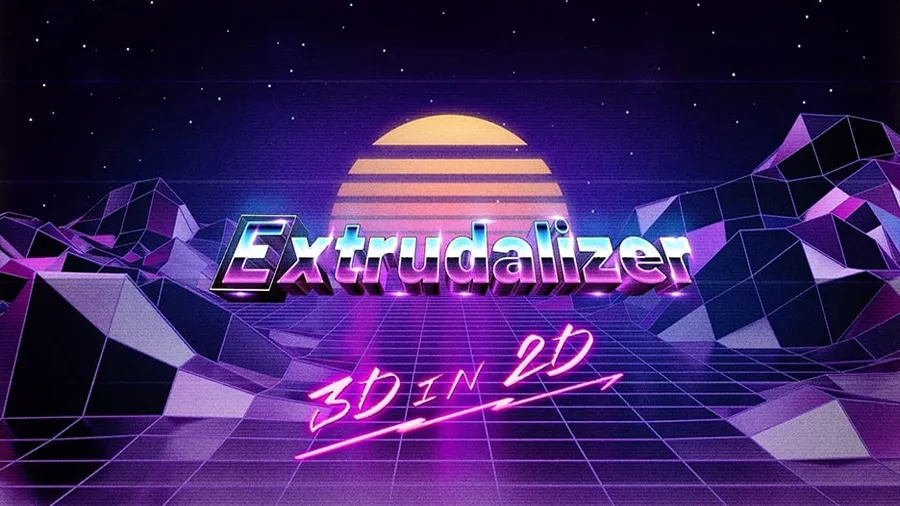 图层三维立体深度拉伸挤出动画特效AE脚本 Extrudalizer v1.2.1 汉化版 +使用教程