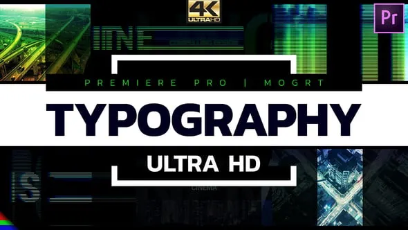 活力节拍动感节奏故障vfx时尚开场视频vlog片头PR模板下载 Typography