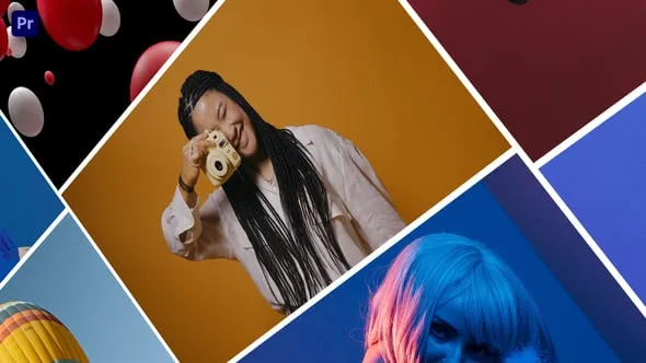 多屏幕网格过渡分屏转场动画效果PR模板下载 Multi Screen Transition