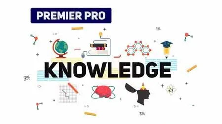 10个在线学习排版场景居家教学图标讲解动画PR模板下载