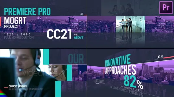 企业幻灯片公司宣传视频动画介绍PR模板下载 Corporate Slideshow