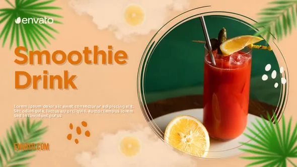 夏季饮品时尚品牌商务活动推广介绍宣传片PR模板下载 Fresh And Healthy Drink