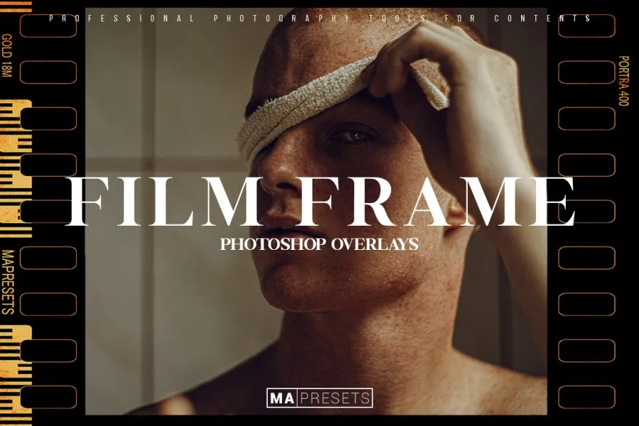 100张高清复古电影胶片帧负片边框框架摄影创作叠加素材 100 Film Frames Overlays