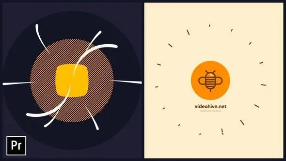 Classic Logo 4K PR模板卡通几何形状动画标志视频片头下载