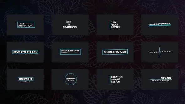 商务企业现代时尚新颖创意文本标题动画PR模板 Creative Titles