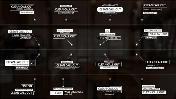 三重文本线呼出字幕标题引用注释脚注线条标注动画PR模板下载 Triple Textline Call-Out | Premiere Pro