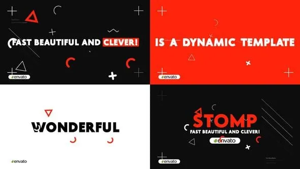 Stomp Intro PR模板跺脚节奏文字介绍图形元素视频片头PR模板下载 Stomp Intro