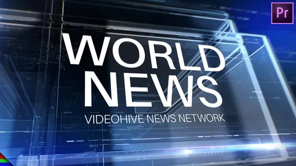 现代新闻宣传片头视频动画制作PR模板下载 News Promo