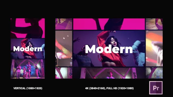 动态能量宣传开场视频片头Premiere模板下载 Dynamic Slideshow