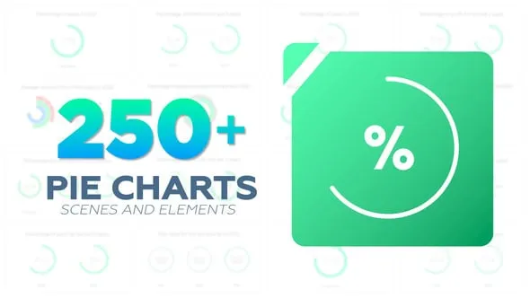 250+ Infographic PR模板饼图图形信息图表动画套用Premiere模板下载 Infographic Pie Chart 250+