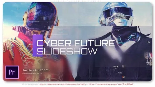 网络技术数字幻灯片游戏机器人宣传视频动画PR模板下载 Cyber Future Slideshow