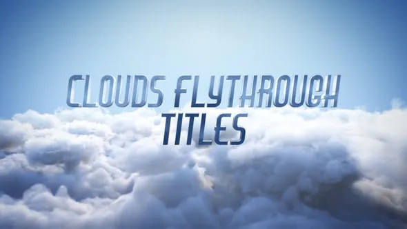 镜头穿越云端标题显现PR模板下载 Clouds Flythrough Titles