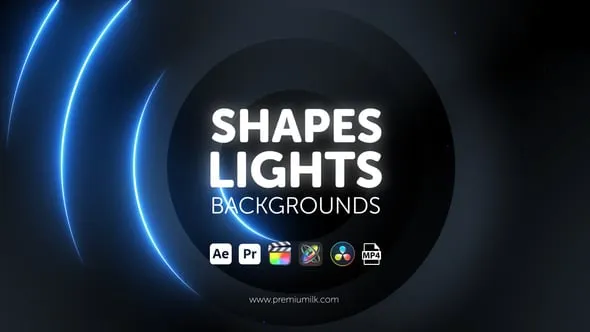 11个形状灯光背景动画AE与PR模板 Shapes Lights Backgrounds
