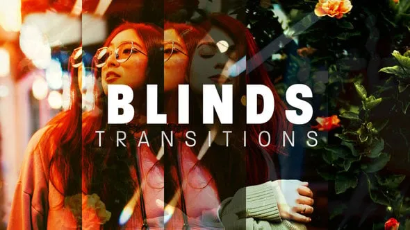 3种不同风格12种高质量时尚效果百叶窗转场过渡PR模板下载 Blinds Transitions Pack