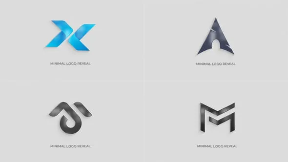 快速闪现明亮线条描边标志动画PR模板下载 Minimal Logo Reveal