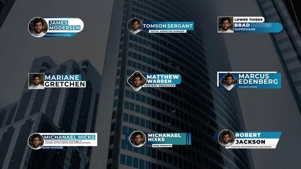 带头像人名介绍字幕条PR模板下载 Lower Thirds