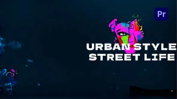 多彩抽象艺术涂鸦标志动画PR模板下载 Graffiti Logo Reveal