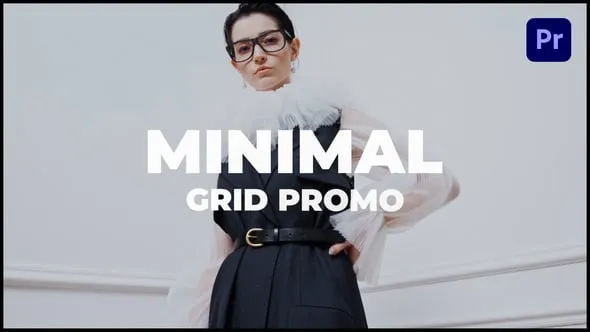 时装秀活动开幕式服装新品分割屏幕模特展示PR模板下载 Minimal Grid Slideshow