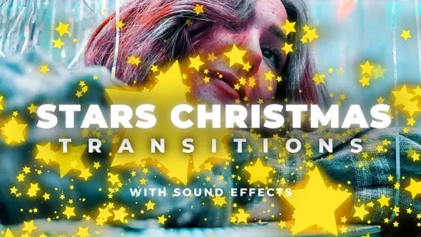 48种迷人魔力闪闪星形粒子节日转场视频过渡PR模板下载 Stars Christmas Transitions