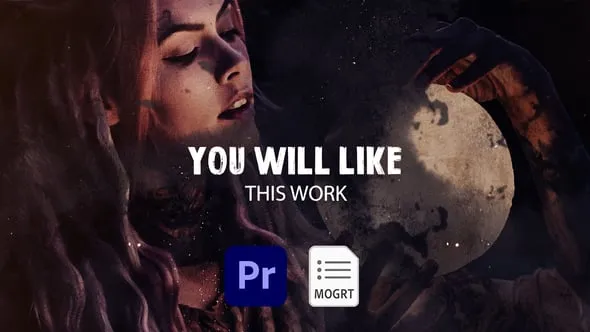 黑暗墨水动画背景电影介绍图像幻灯片PR模板下载 DARK CINEMATIC SLIDESHOW