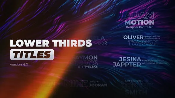 4K分辨率介绍文字标题动画字幕12组设计PR模板下载 Lower Thirds Titles