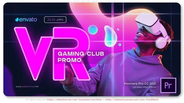 游戏团队宣传虚拟现实VR游戏俱乐部介绍网络活动广告PR模板下载 VR Gaming Club