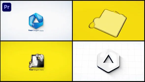 3D挤出标志展示明亮描边公司LOGO动画PR模板下载 3D Extrude Logo Reveal V.2