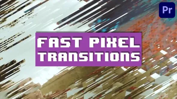 快速像素过渡动态动画PR模板下载 Fast Pixel Transitions for Premiere Pro