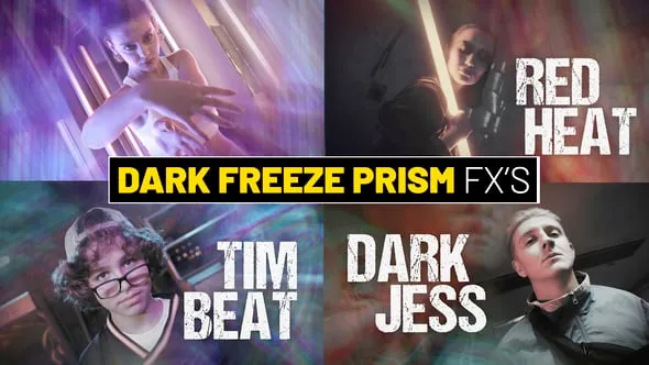 24个超酷黑暗冻结棱镜FX特效元素叠加效果PR模板下载 Dark Freeze Prism FX