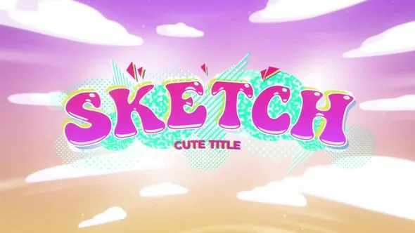 动漫卡通可爱标题标志动画PR模板 Cute Title