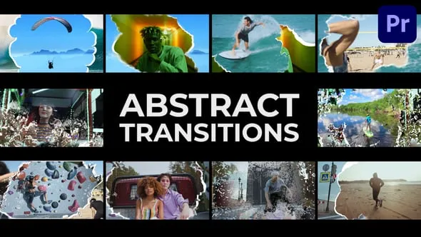 液体风格MG图形动画过渡转场效果PR模板 Abstract Transitions for Premiere Pro