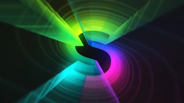 隧道光效重叠标志动画片头片尾PR模板 Logo Reveal