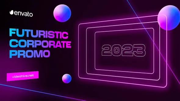 全息HUD技术创新幻灯片AI科技企业宣传片PR模板 Futuristic Corporate Promo