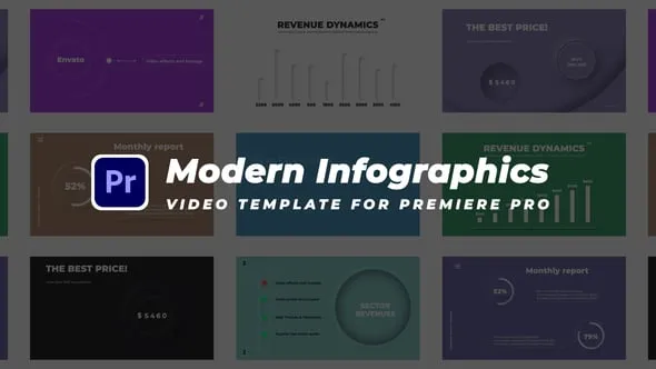 现代信息图表动画PR模板下载 Modern Infographics for Premiere Pro