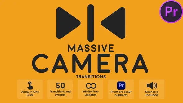 50种镜头动画转场过渡预设PR模板下载 Massive Camera Transitions