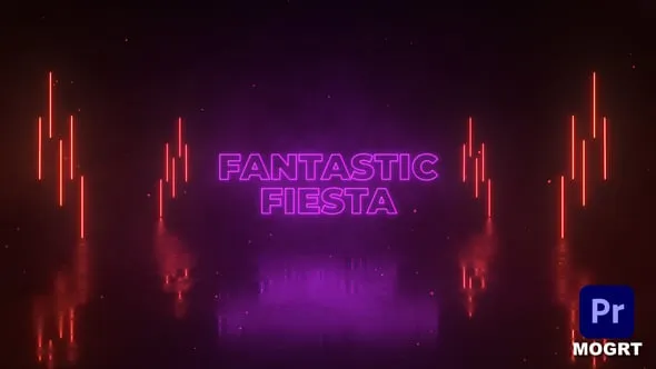 霓虹灯发光标题夜间派对时尚舞蹈音乐会活动宣传视频制作PR模板下载 Neon Light Titles Promo MOGRT