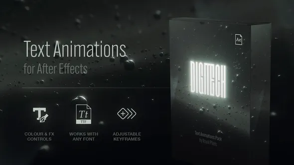 40个适合数码科技主题文本动画预设AE与PR模板下载 Text Animation Presets
