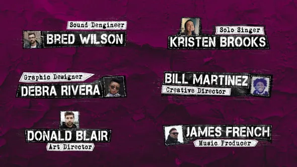 带头像创意黑白文字标题社交媒体视频字幕条AE/PR模板下载 Black And White Lower Thirds