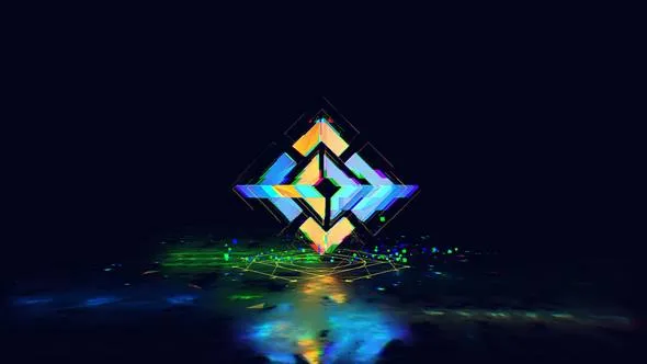 数字故障赛博朋克效果3D品牌标志动画PR模板下载 Digital Glitch Logo Reveal