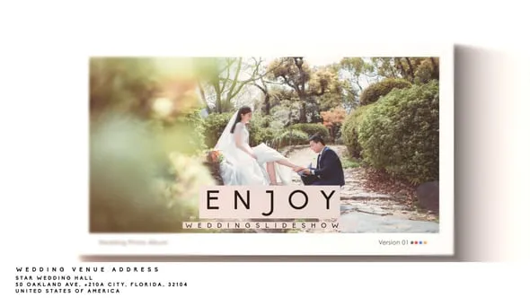 时尚广告庆典活动介绍优雅婚礼照片视频相册AE与PR模板下载 Wedding Slideshow 0.2