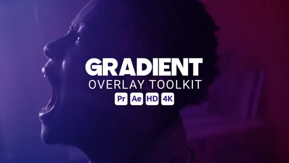复古双色调渐变叠加效果工具包AE与PR模板下载 Gradient Overlay Toolkit