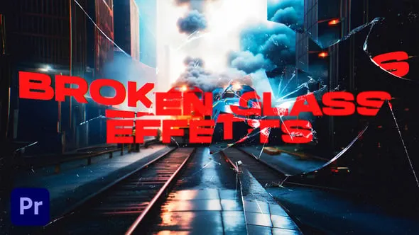 15种破碎的玻璃效果PR模板下载 Broken Glass Effects VOL. 2